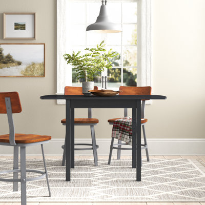Union Rustic Jazzae Wood Kitchen Table, Drop Leaf Tables for Small ...